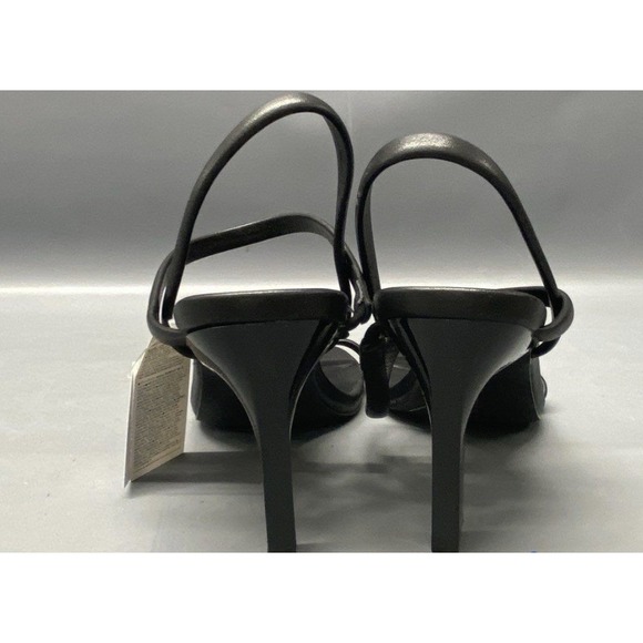 Banana Republic Open Toe Ankle Strap Sandals Black Leather Size 6‎ New with Tags - Picture 3 of 6